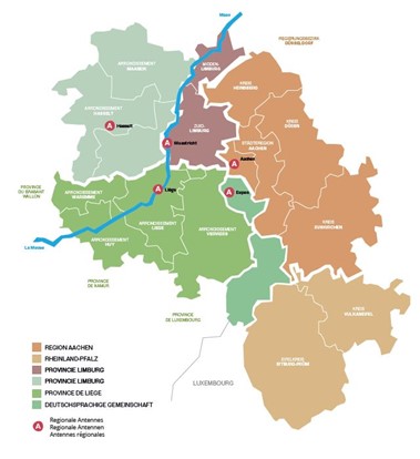 Landkarte des Fördergebiets des Small Project Fund