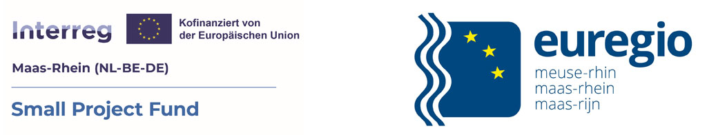 Logo des Small Project Fund und Logo der Euregio Maas-Rhein 